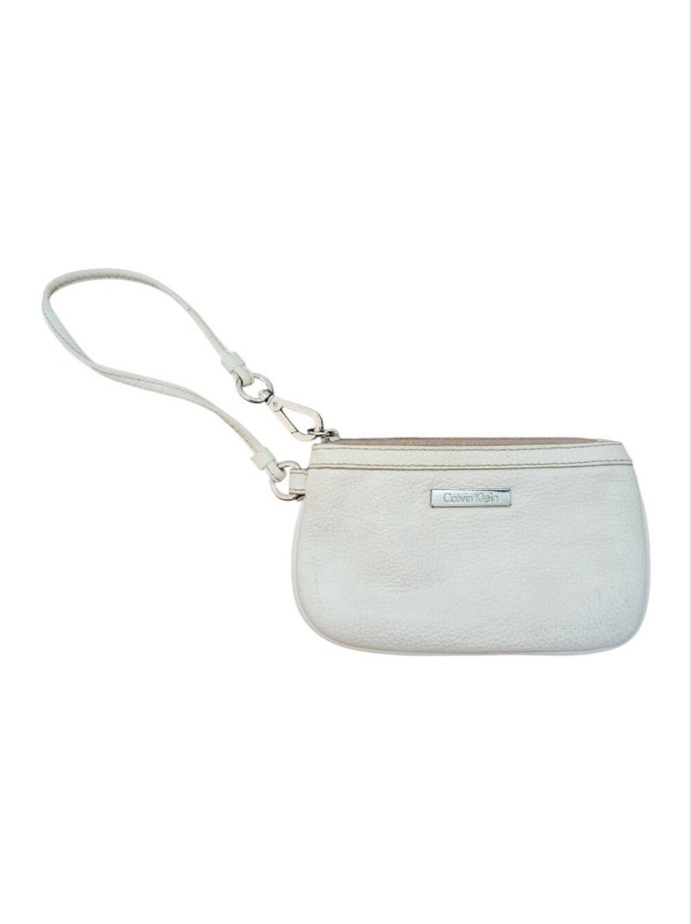 Calvin Klein Wristlet with Detachable Strap, Leather EUC